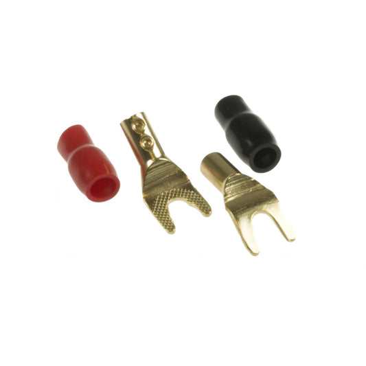 Lyndahl cable lug LKPA044, hard gold-plated premium spades, pair price