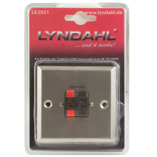 Lyndahl loudspeaker wall box 2gang, stainless steel for switch boxes
