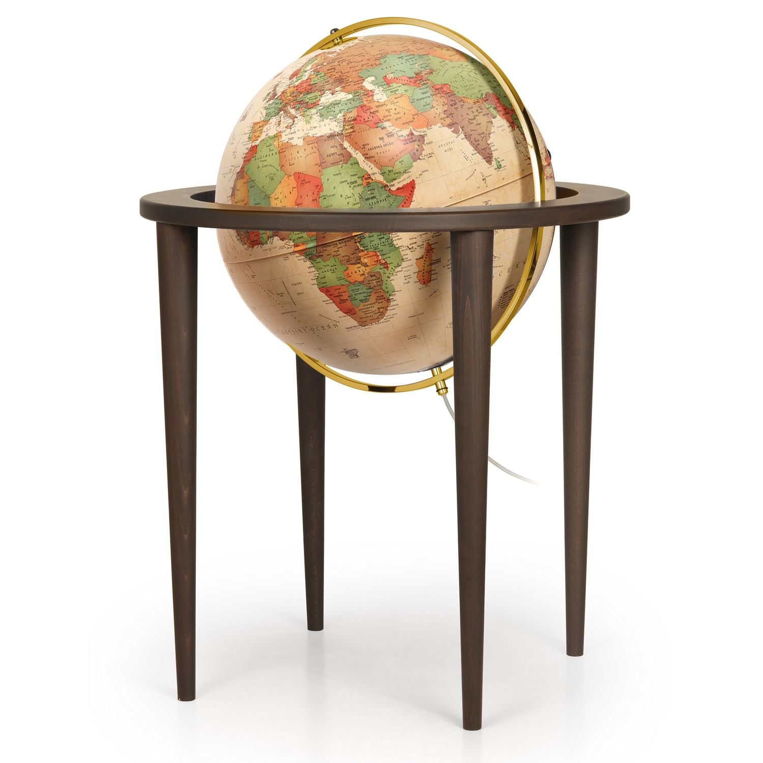 Räthgloben Floor-Standing Illuminated Globe D 50 cm H 106 cm, various variants