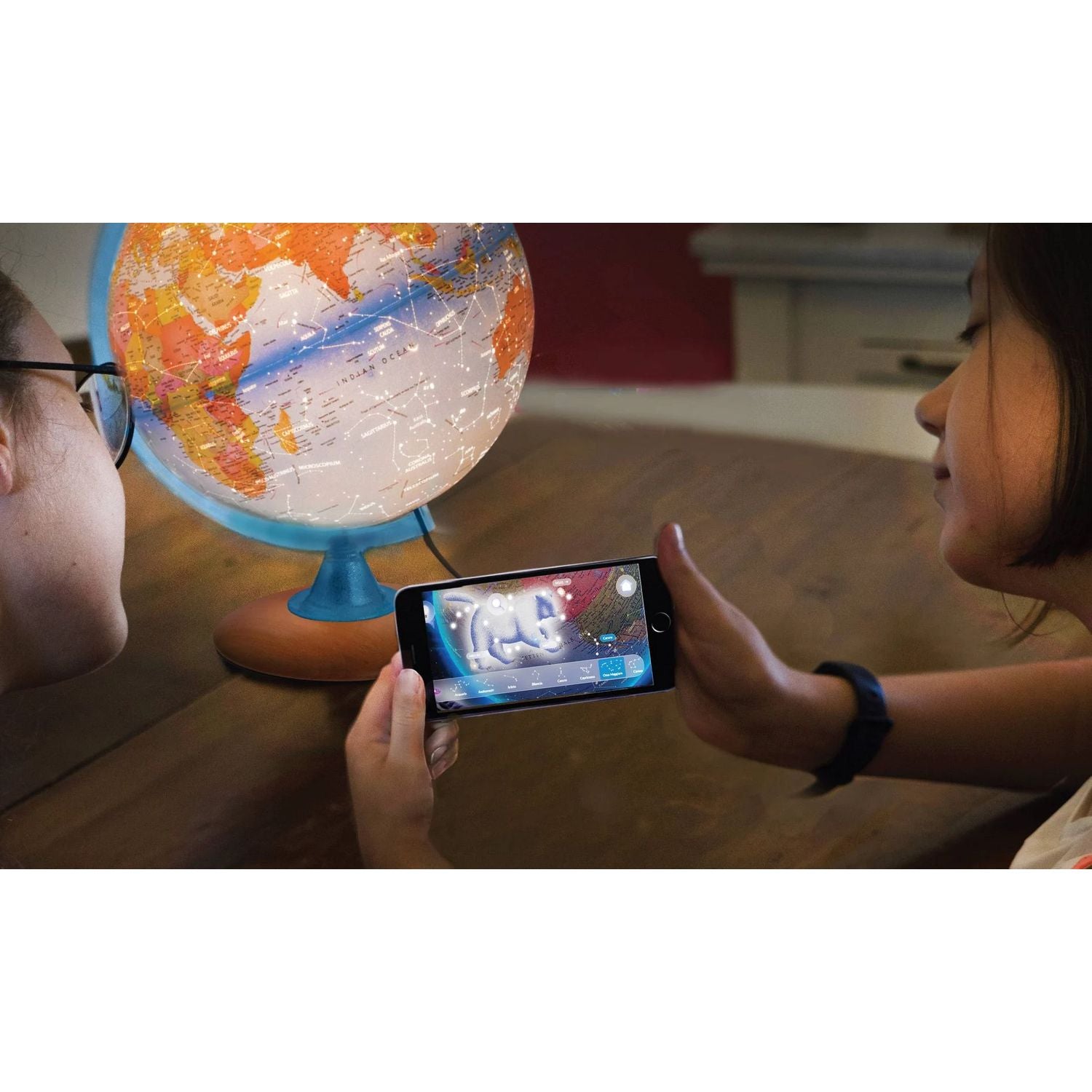 Rathgloben Dual-Image Illuminated Globe Constellation Plus with Constellations and AR App