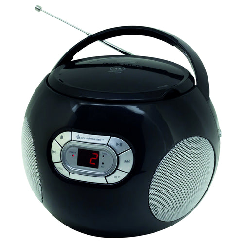RECONDITIONNÉ - Soundmaster SCD2120SW CD-Boombox FM/MW fonction livre audio AUX-In, noir