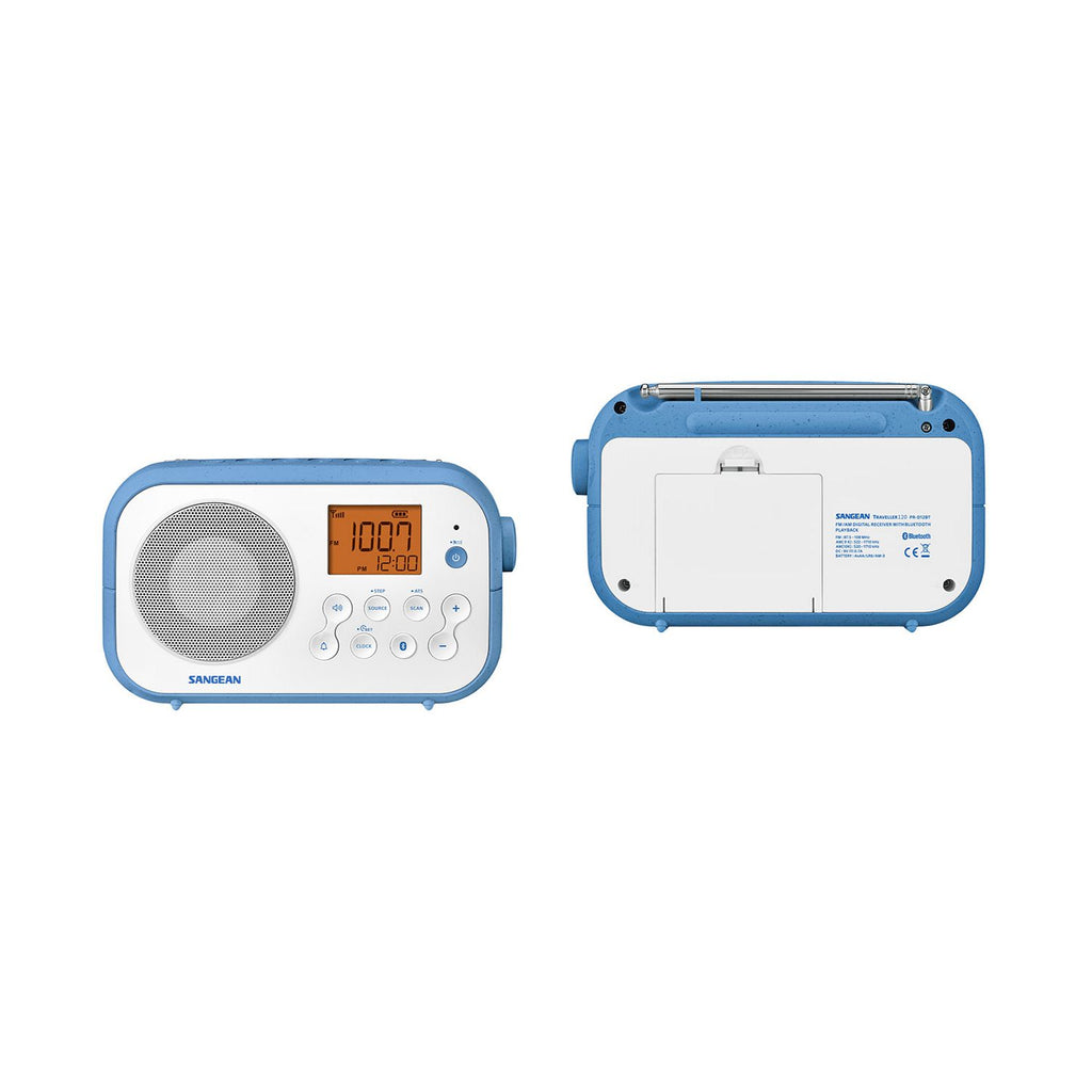 Sangean PR-D12BT Traveller 120 Portable FM Radio with Bluetooth, Various Versions