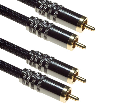 LYNDAHL HighEnd nylon audio cable RCA metal plug with latch, gold-plated