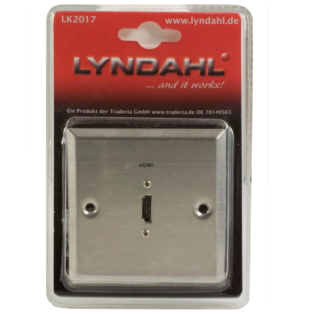 Lyndahl LK2017 HDMI Wandeinbaudose aus Edelstahl