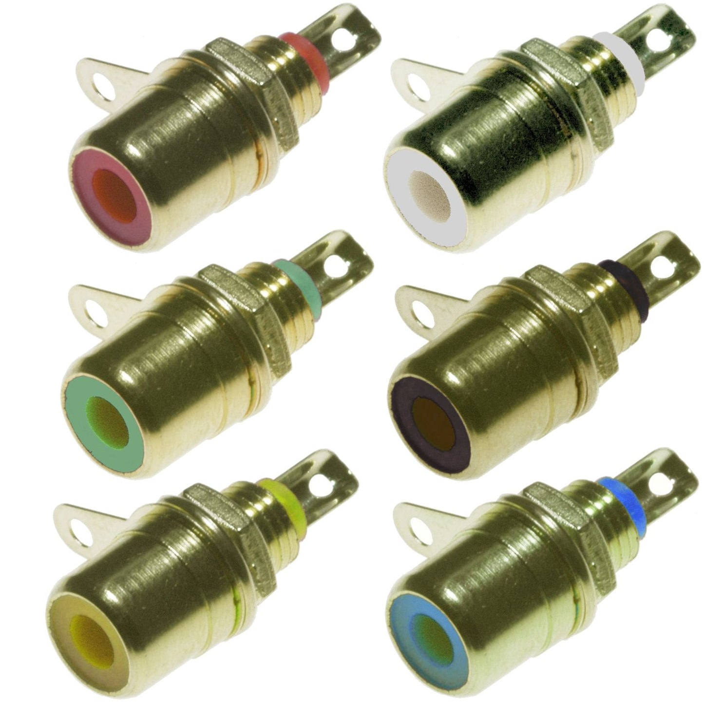 Lyndahl LKC003 RCA panel jack for front panel mounting, hard gold-plated
