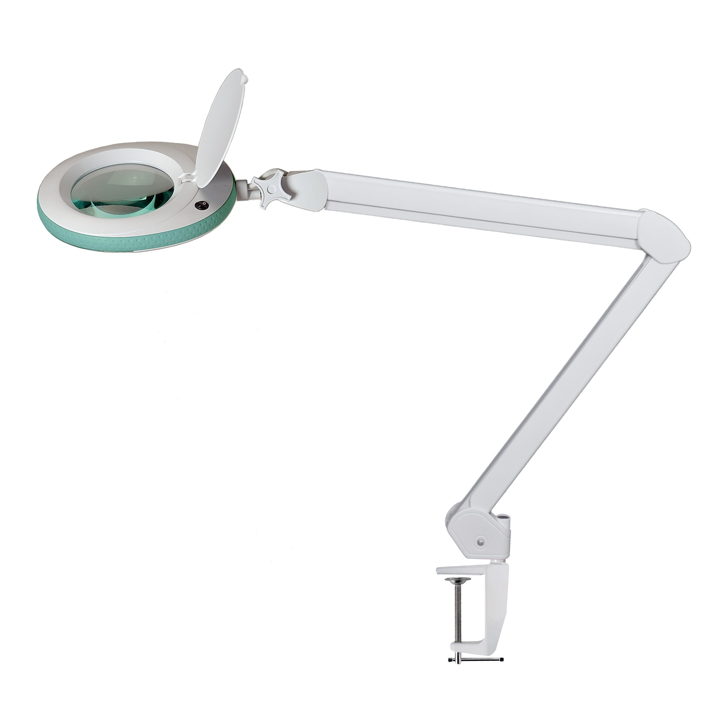 B-WARE - Lumeno 7215GN Lupenleuchte/Arbeitsplatzlampe 5 Dpt. 96 LEDs, grüner Rin