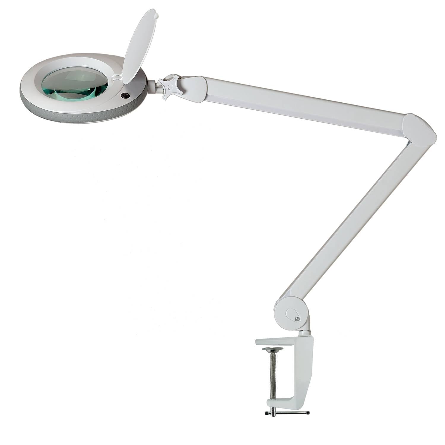 B-STOCK - Lumeno 7218GR Magnifying Lamp/Workplace Light 8 Dpt. 96 LED Grey Ring