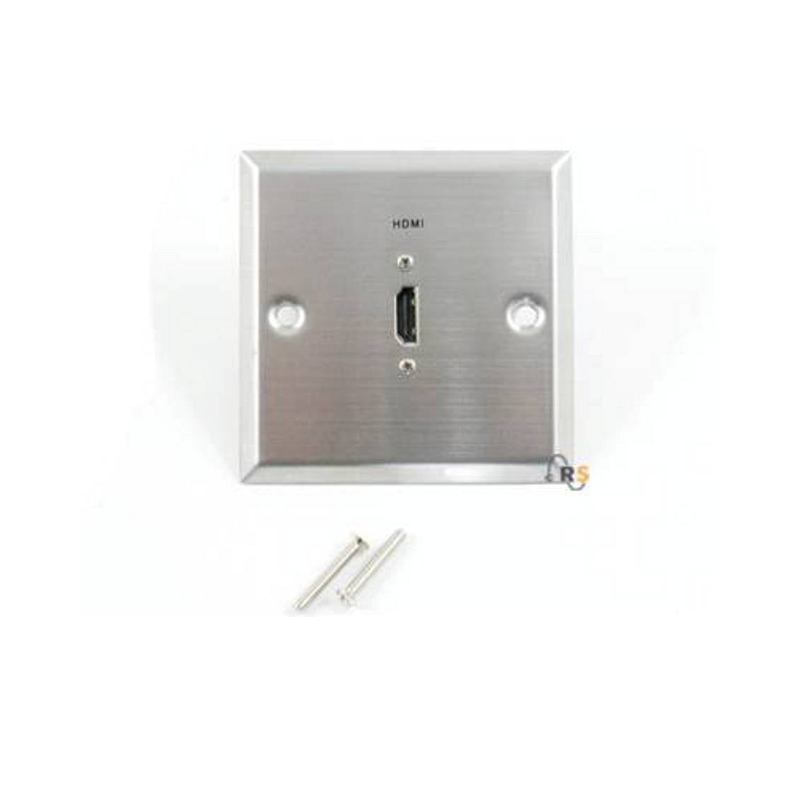 Lyndahl LK2017 HDMI Wall-Mounted Socket (Flush-Mounted Box) Stainless Steel