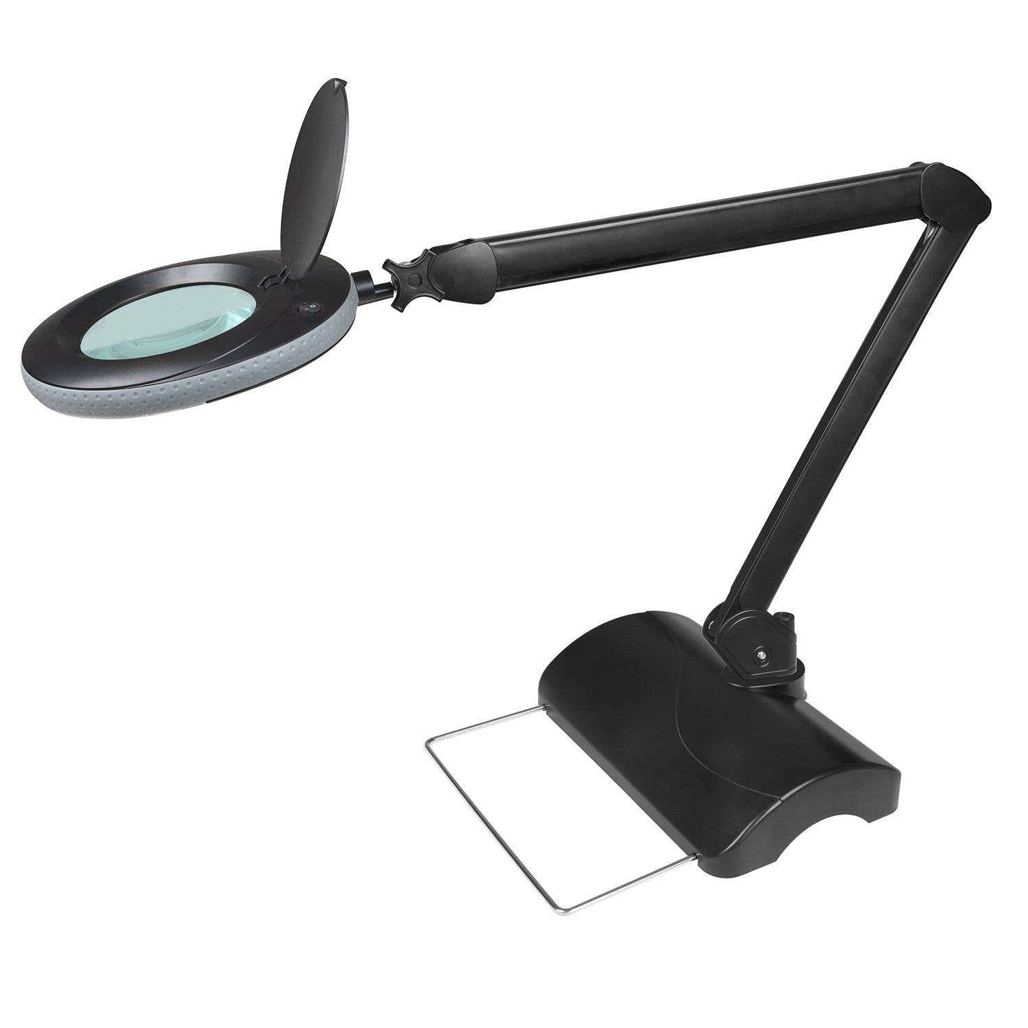 RECONDITIONNÉ - Lumeno 7215SW lampe-loupe/lampe de poste de travail noire avec statif de table 5