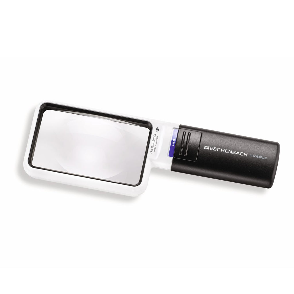 Eschenbach mobilux LED Reading Magnifier, Rectangular Hand Magnifier with Light, Various Variants