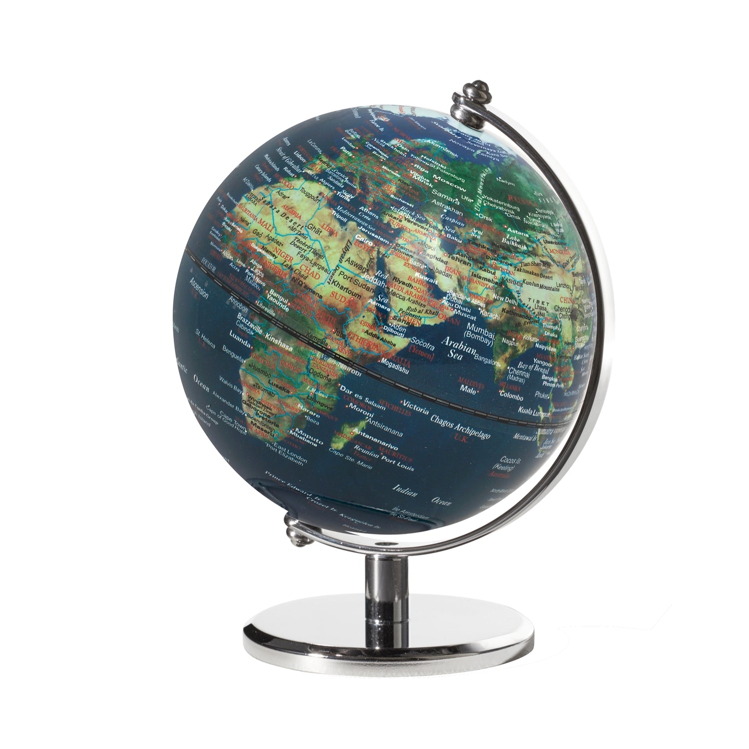 EMFORM Gagarin Globe Mini Globe Central Axis Metal Base, various colours