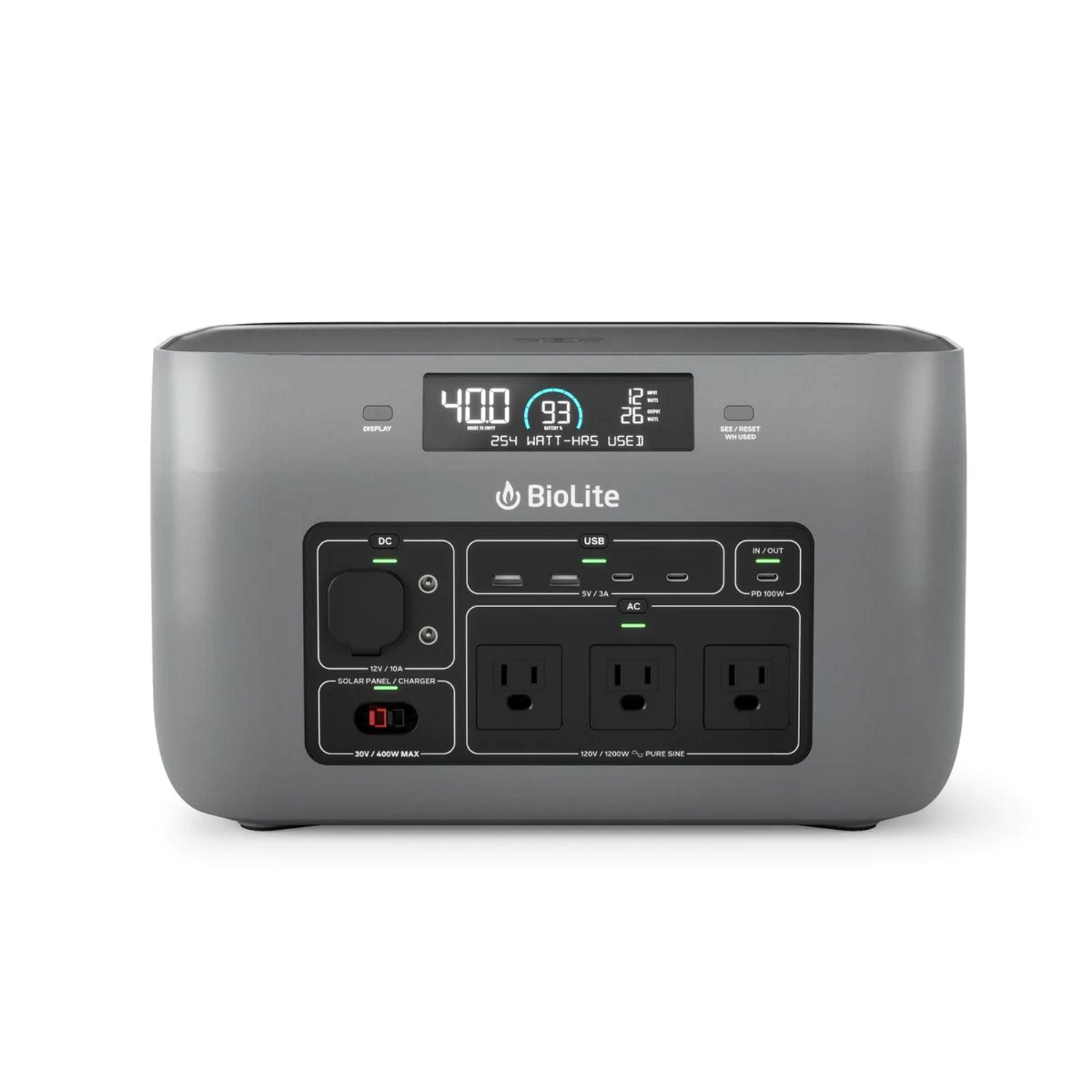 Générateur solaire BioLite BaseCharge Powerstation avec batterie Li-ion 600 ou 1500