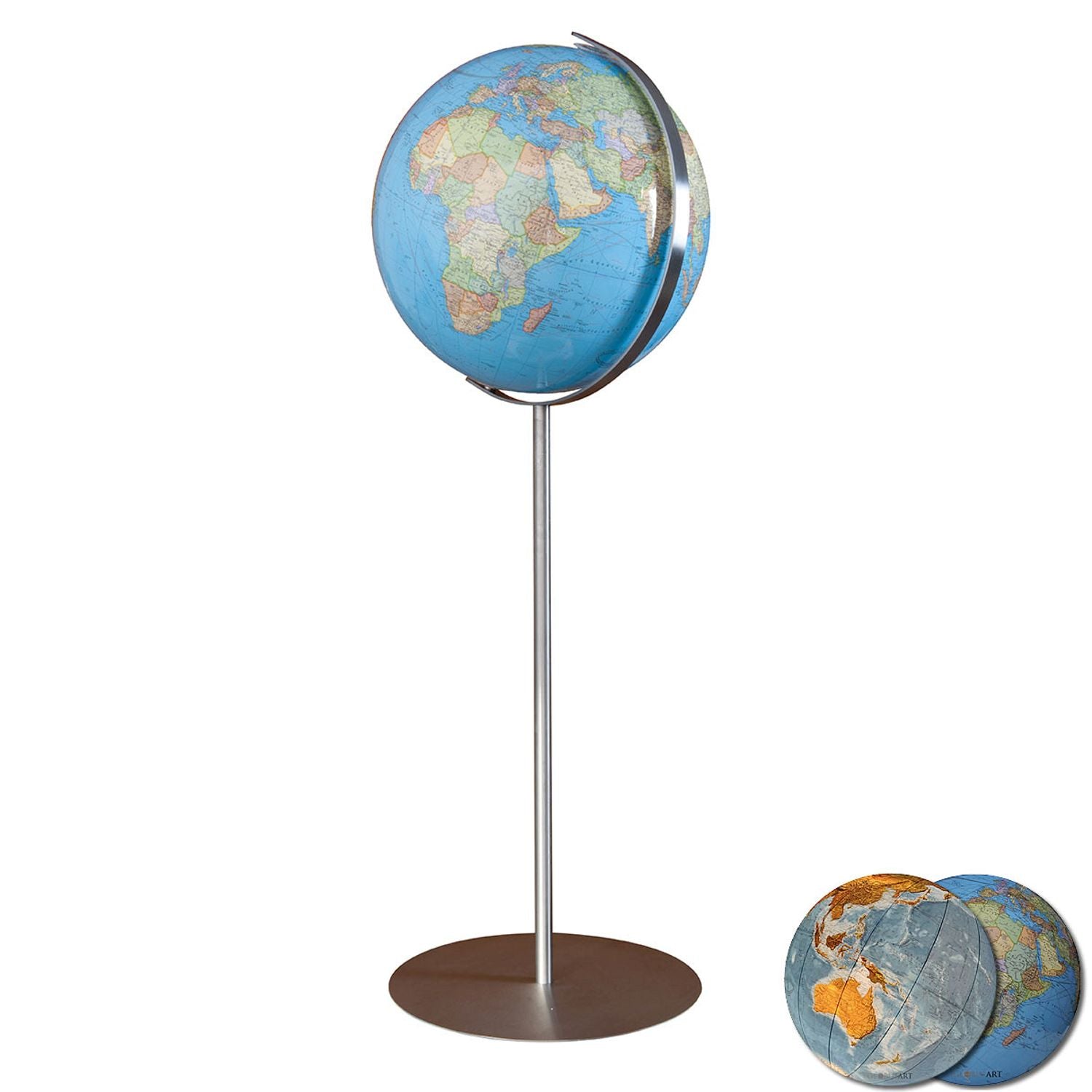 Columbus Duo Illuminated Globe Floor-Standing Globe D 400 mm, OID Comp., Various Versions