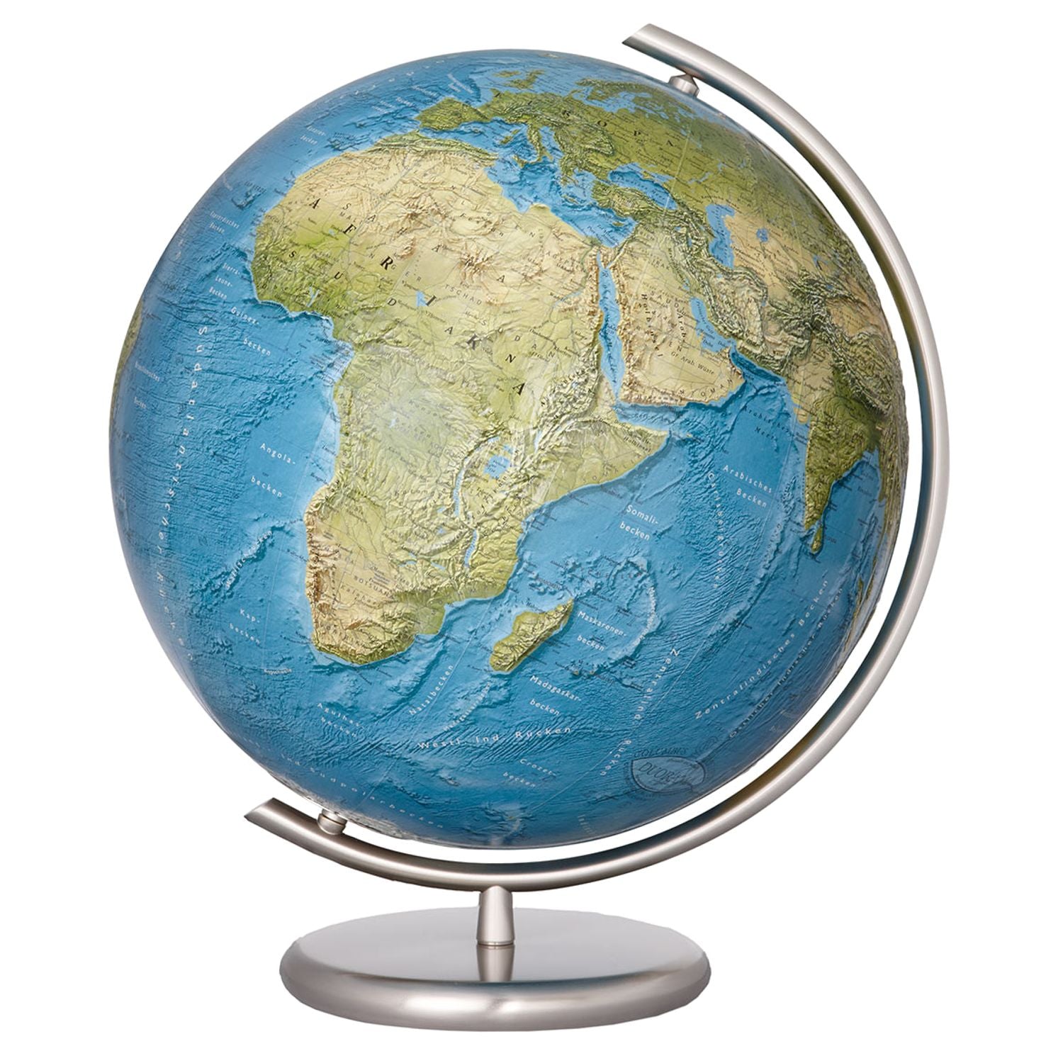 Columbus DUORAMA Illuminated Globe, Table Globe, D 400 mm, stainless steel, various versions