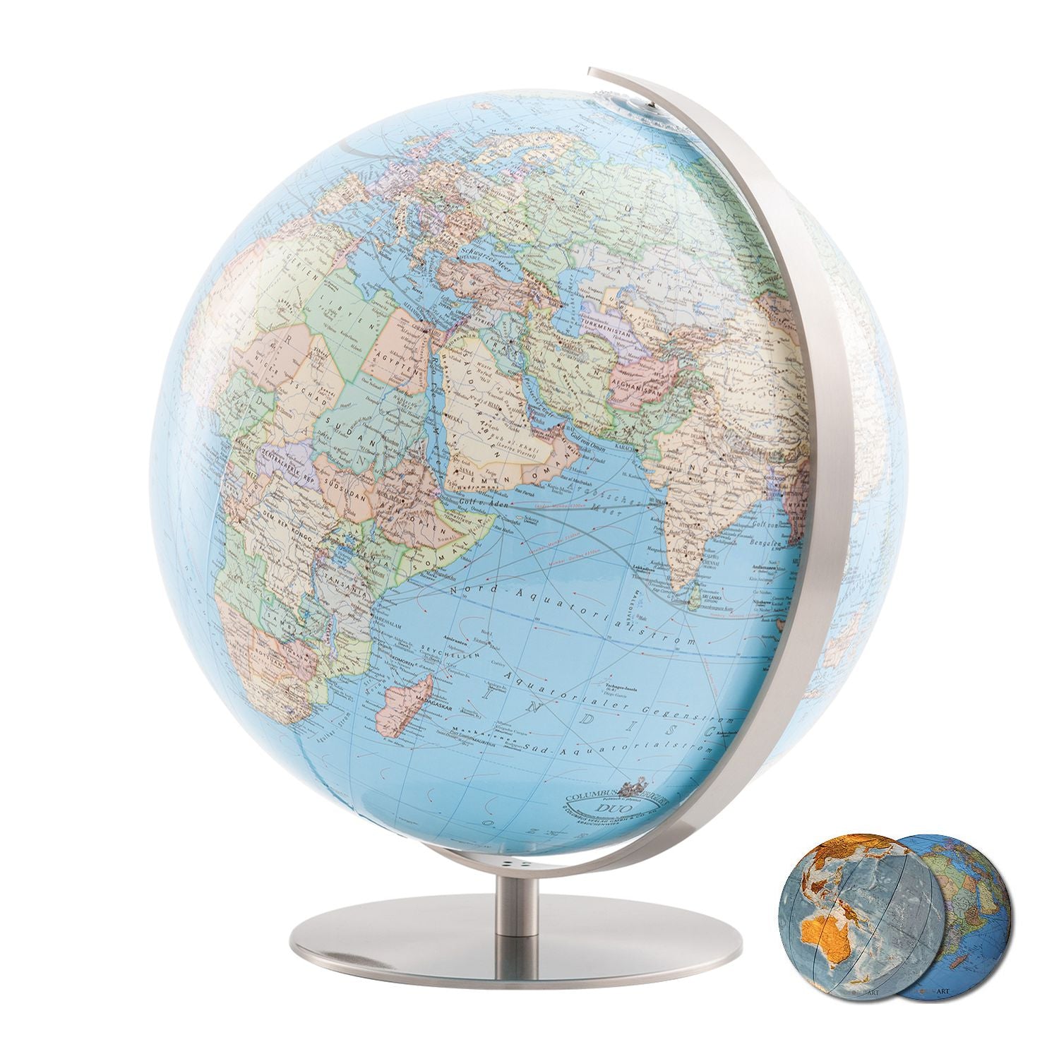 Columbus DUO Table Globe, Illuminated Globe, 30 cm, acrylic glass, OID, various versions