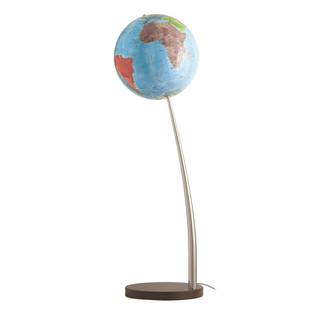 Räthgloben Floor-Standing Illuminated Globe, hand-laminated, 37 cm dia., 120 cm H, various variants