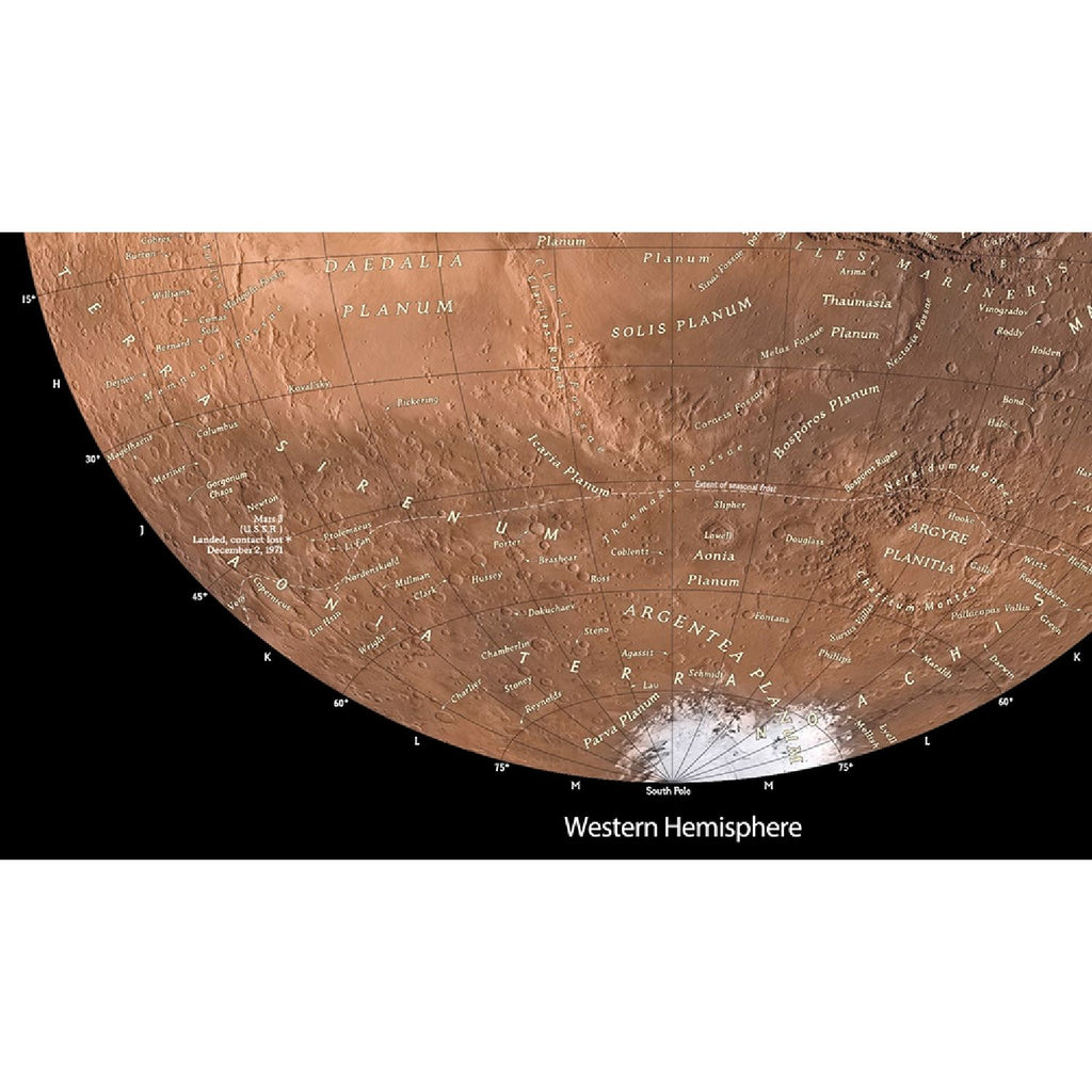 National Geographic Illuminated Globe Red Planet Table Globe of the Planet Mars 30 cm