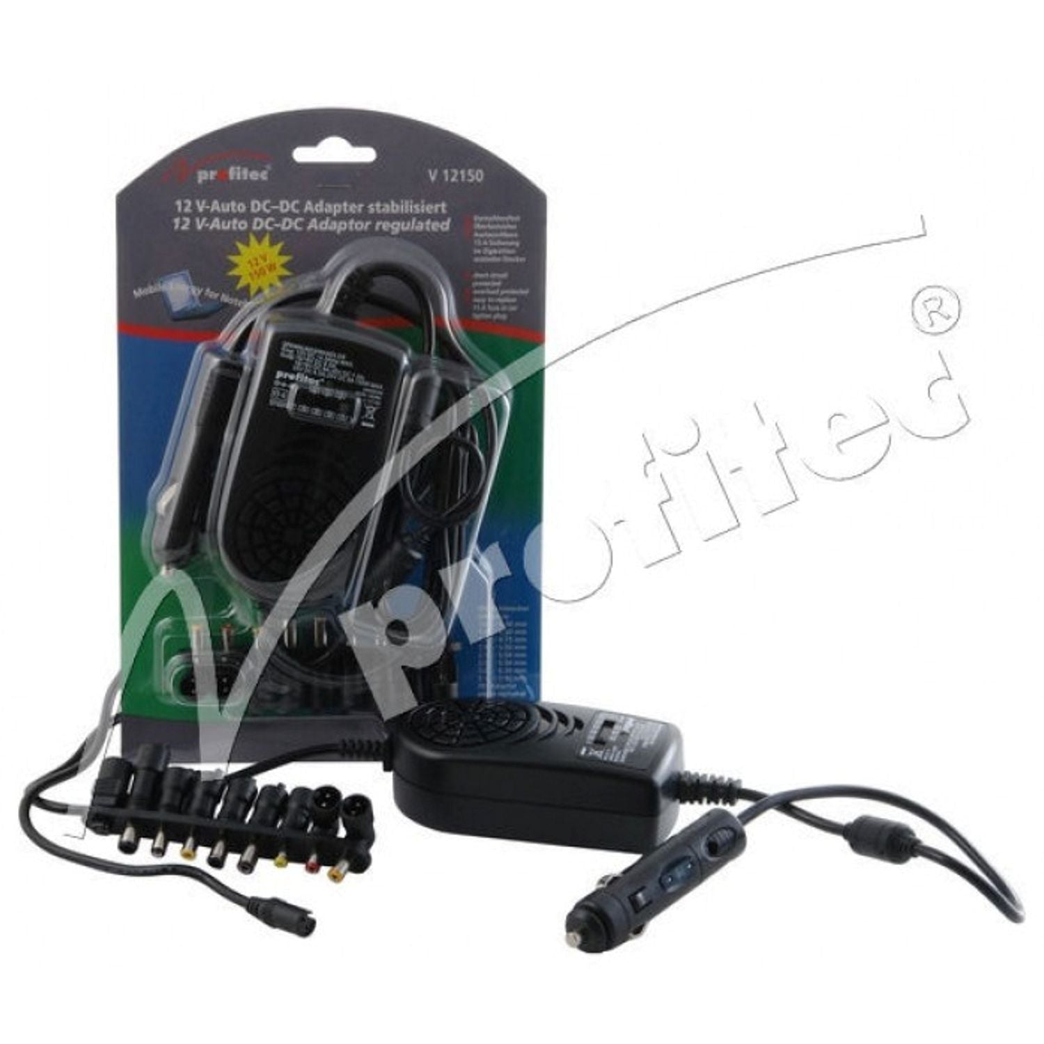 Profitec Auto-Gleichspannungswandler 8000 mA mit Steckadaptern