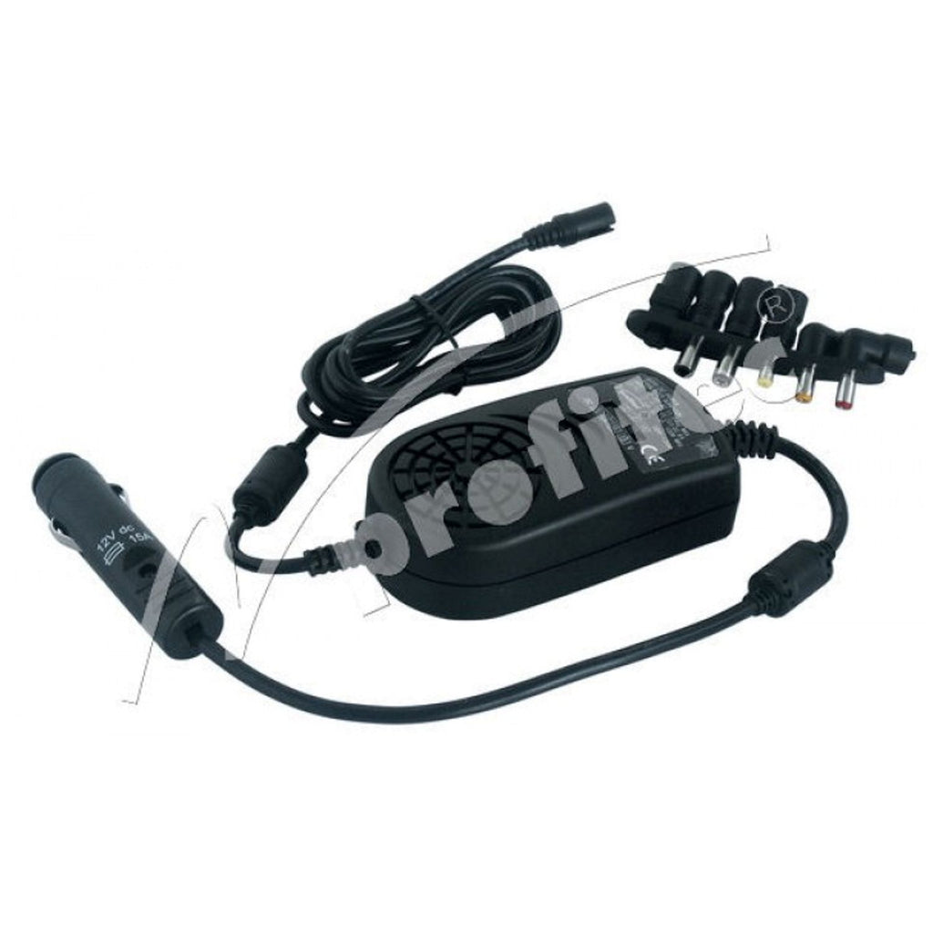 Profitec Car DC-DC Voltage Converter 8000 mA 11-16 Volt, 10 Different Plug Adapters