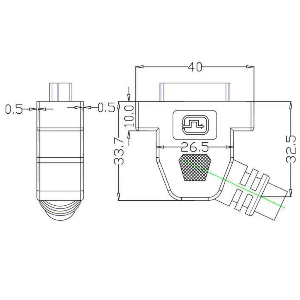 Lyndahl LKPK004 DVI-I adapter cable for front panel mounting (F angle/F) Length 0.2 m