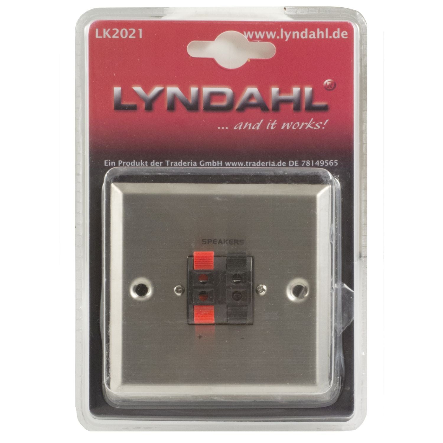 Lyndahl Lautsprecher-Wandeinbaudose 2-fach aus Edelstahl
