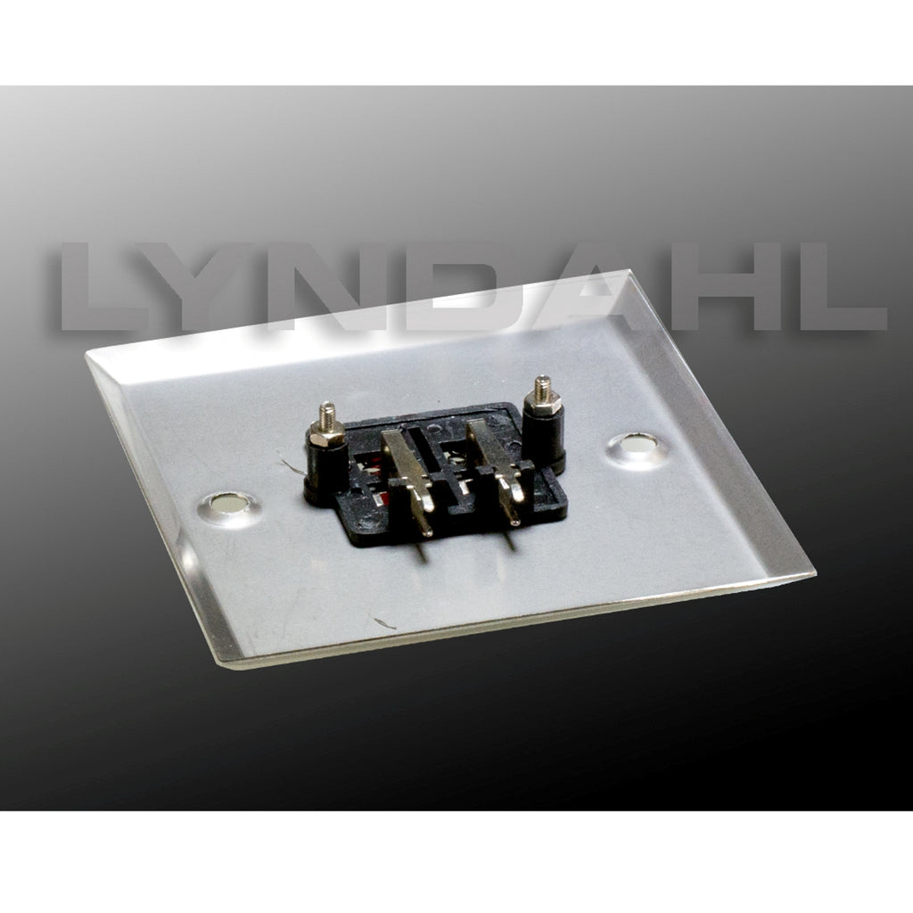 Lyndahl loudspeaker wall box double, stainless steel for switch boxes