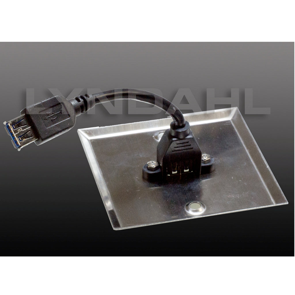 Lyndahl LK2038 Stainless steel panel USB 3.0 with cable whip, 10 cm