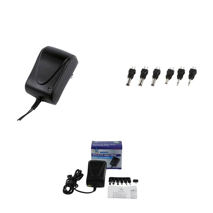 HQ Universal Schaltnetzteil 3-12V 1500mA mit Adaptersteckern