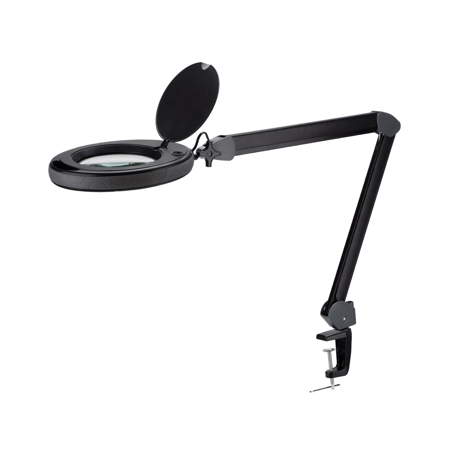 Lumeno LED Magnifying Lamp Series 851X with 152 mm Real-Glass Lens, Dimmable, Grey or Black