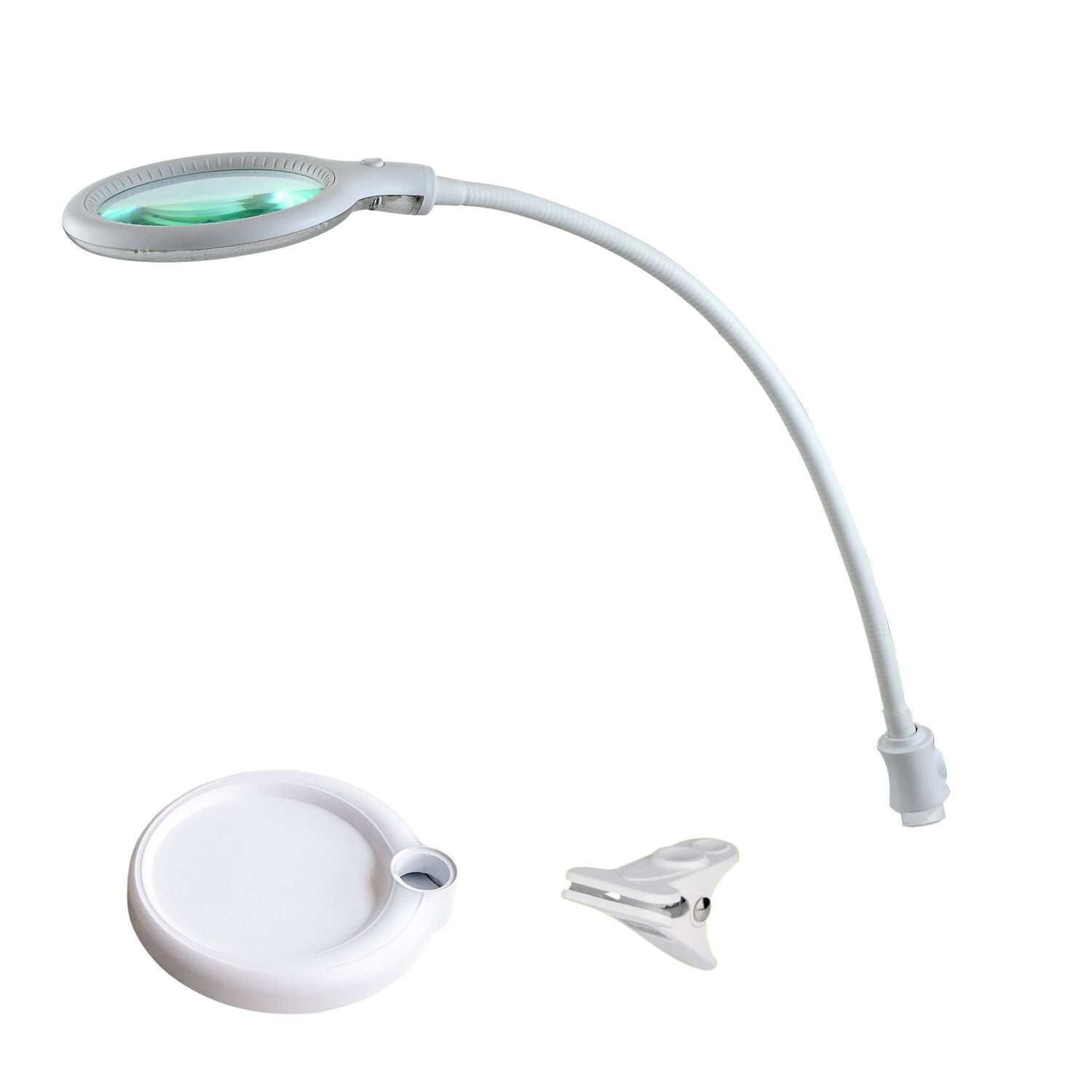Lumeno 680X LED Clamp Lamp with 30 SMD LEDs, 6 Watt and 550 Lumen, Black or White