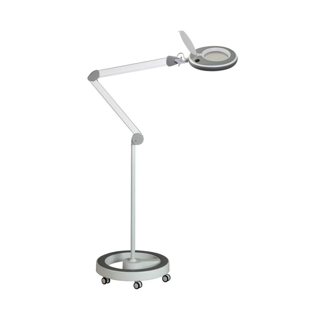 Lumeno LED Magnifying Lamp Series 8213/8215 with 127 mm Lens and Adjustable Brightness, Grey