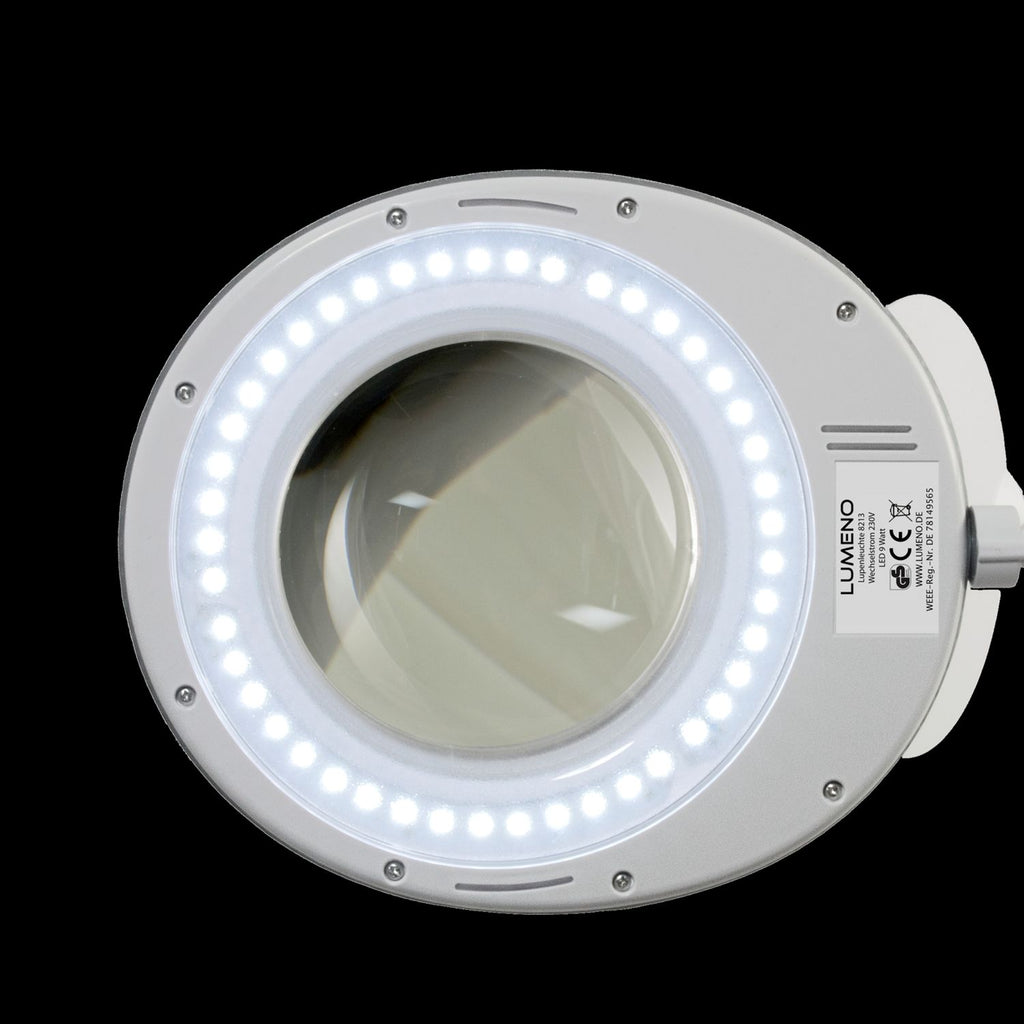 Lumeno LED Magnifying Lamp Series 8213/8215 with 127 mm Lens and Adjustable Brightness, Grey