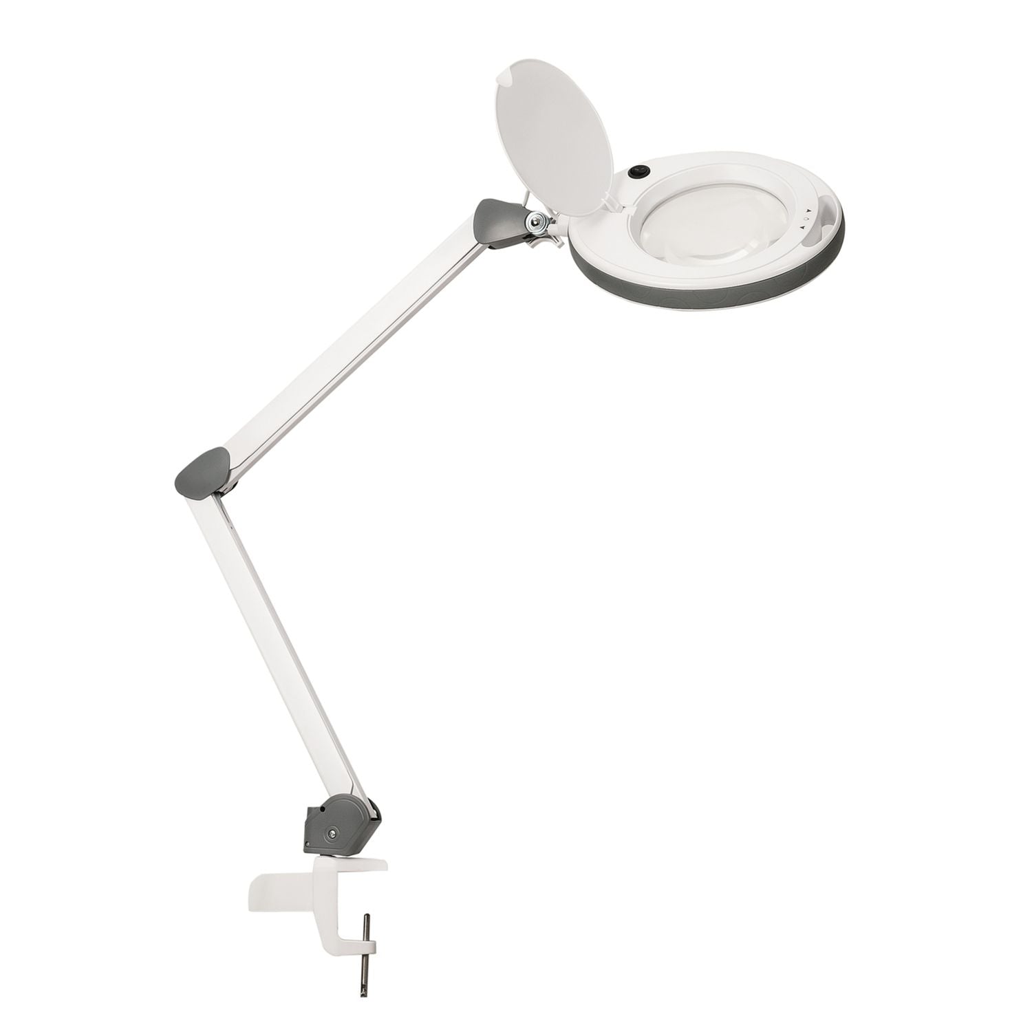 Lumeno LED Magnifying Lamp Series 851X with 152 mm Real-Glass Lens, Dimmable, Grey or Black